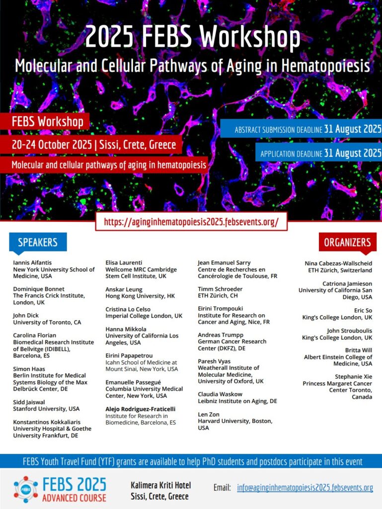 Workshop: «Molecular and Cellular Pathways of Aging in Hematopoiesis - FEBS 2025»